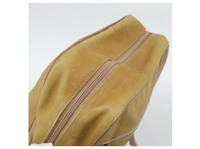 LOEWE Shoulder Bag Leather Beige Gold Tone - vista 6
