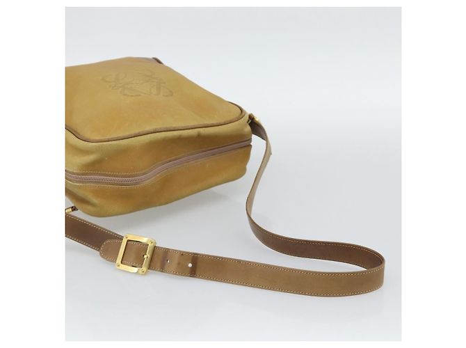 LOEWE Shoulder Bag Leather Beige Gold Tone - vista 7