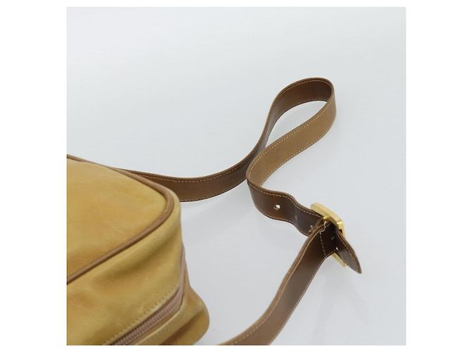 LOEWE Shoulder Bag Leather Beige Gold Tone - vista 8