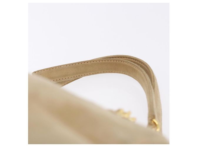 Bolsa de mão PRADA em camurça bege e dourado - vista 14