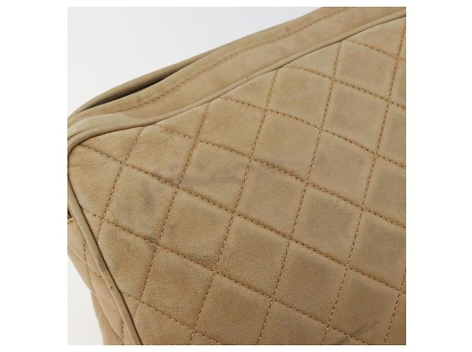 CHANEL COCO Mark Matelasse Bolso de Hombro Lamb Skin Beige Gold Tone CC - vista 10