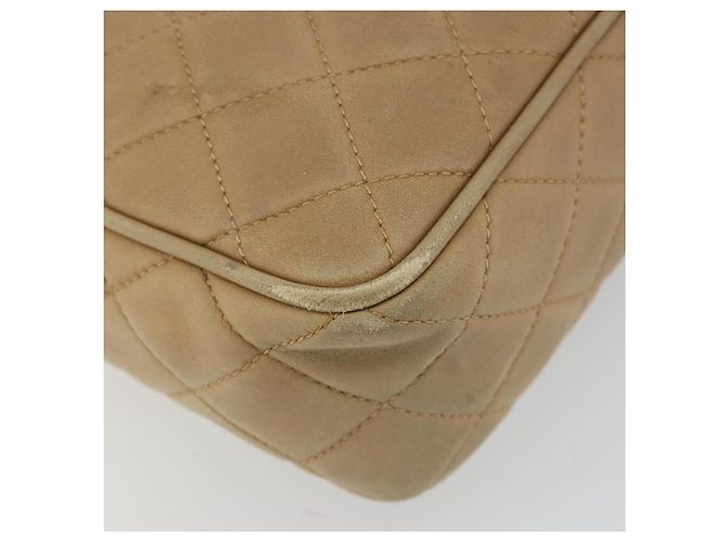 CHANEL COCO Mark Matelasse Bolso de Hombro Lamb Skin Beige Gold Tone CC - vista 14