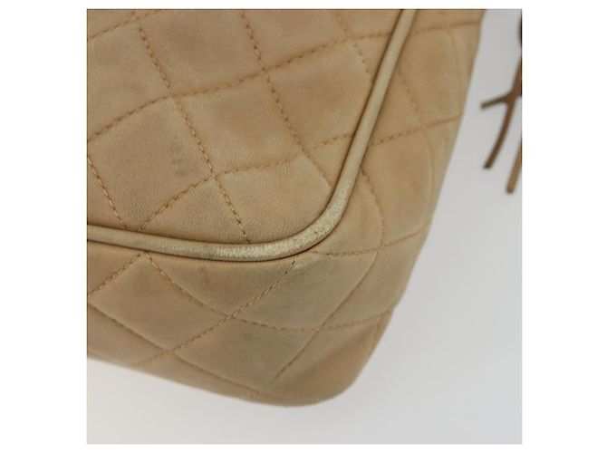 CHANEL COCO Mark Matelasse Bolso de Hombro Lamb Skin Beige Gold Tone CC - vista 15