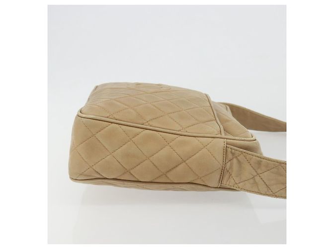 CHANEL COCO Mark Matelasse Bolso de Hombro Lamb Skin Beige Gold Tone CC - vista 3