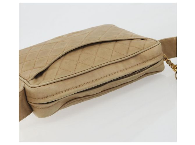 CHANEL COCO Mark Matelasse Bolso de Hombro Lamb Skin Beige Gold Tone CC - vista 6
