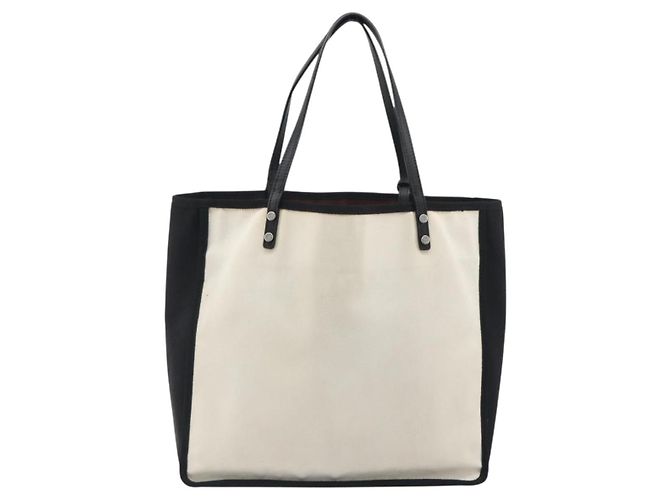 CHANEL Let's Lemon Tote Bag Canvas Beige Silver CC - vista 2