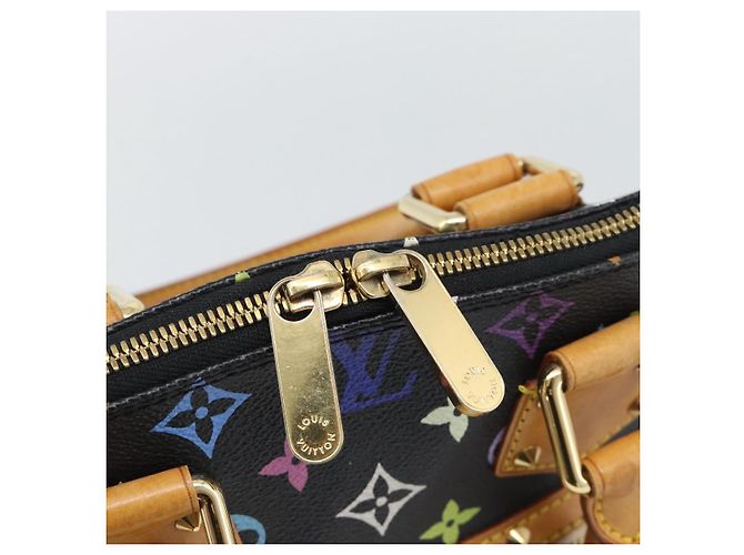 LOUIS VUITTON Monogram Multicolor Alma Hand Bag Black M92646 LV - vista 10