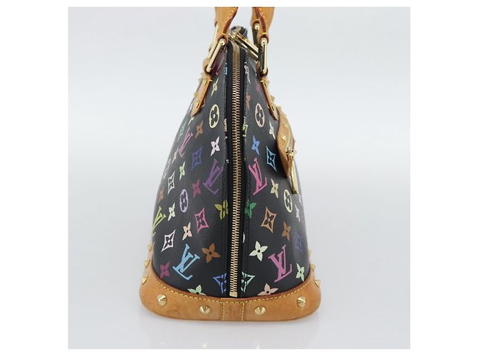 LOUIS VUITTON Monogram Multicolor Alma Hand Bag Black M92646 LV - vista 3