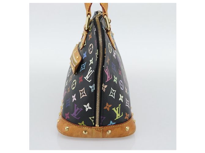 LOUIS VUITTON Monogram Multicolor Alma Hand Bag Black M92646 LV - vista 4