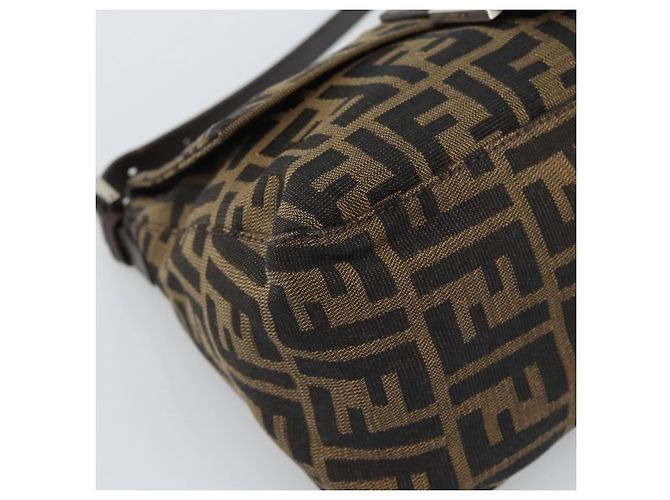 FENDI Zucca Canvas Mamma Baguette Shoulder Bag Brown Silver - vista 15