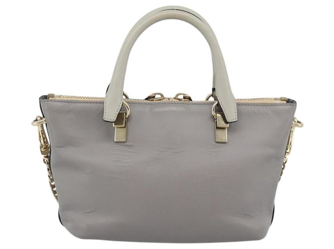 Chloé Chloe Handtasche Leder 2way Grau Gold - Ansicht 2