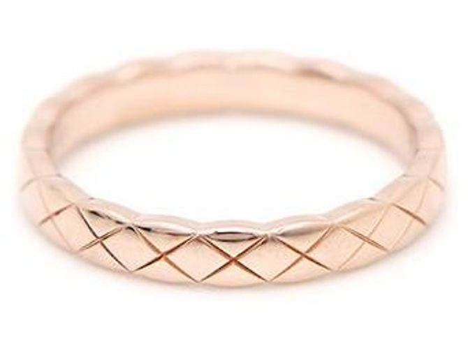 Chanel Anello Mini Coco Crush in Oro Beige e Oro Rosa Marrone - vista 2