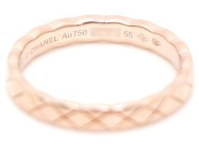Chanel Anello Mini Coco Crush in Oro Beige e Oro Rosa Marrone - vista 4