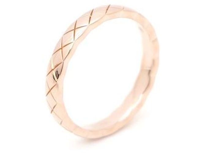 Chanel Anello Mini Coco Crush in Oro Beige e Oro Rosa Marrone - vista 5