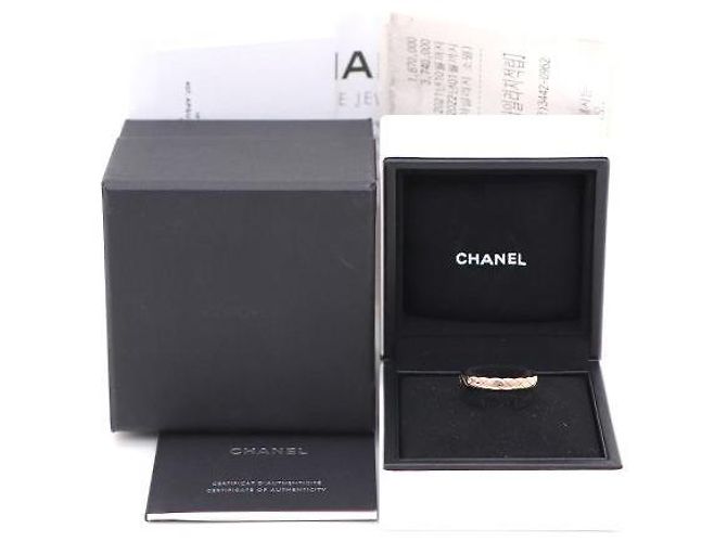 Chanel Anello Mini Coco Crush in Oro Beige e Oro Rosa Marrone - vista 6