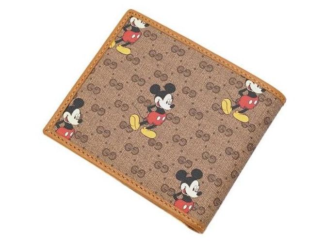 Gucci Cartera Brown Supreme Canvas GG Logo Mickey Mouse Print Castaño - vista 11