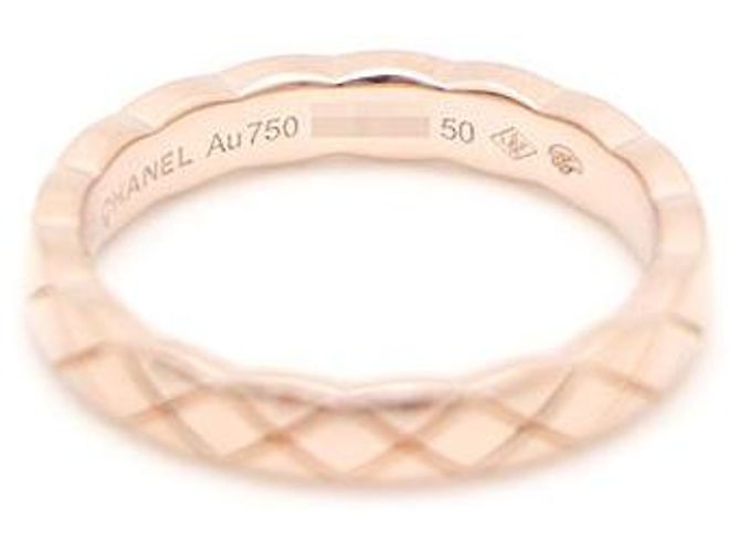 Chanel Anello Mini Coco Crush in Oro Beige e Oro Rosa Marrone - vista 5