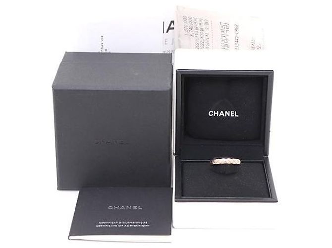 Chanel Anello Mini Coco Crush in Oro Beige e Oro Rosa Marrone - vista 6