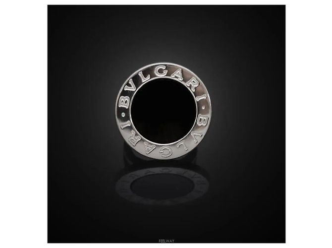 Bulgari Anello in oro bianco e onice Misura - vista 4