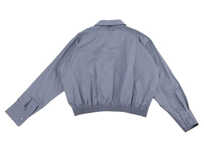 Hermès Giacca camicia in twill di cotone da donna Blu - vista 10