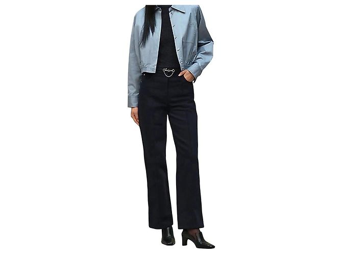 Hermès Giacca camicia in twill di cotone da donna Blu - vista 2