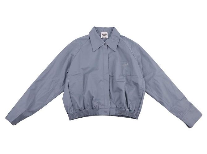 Hermès Giacca camicia in twill di cotone da donna Blu - vista 9