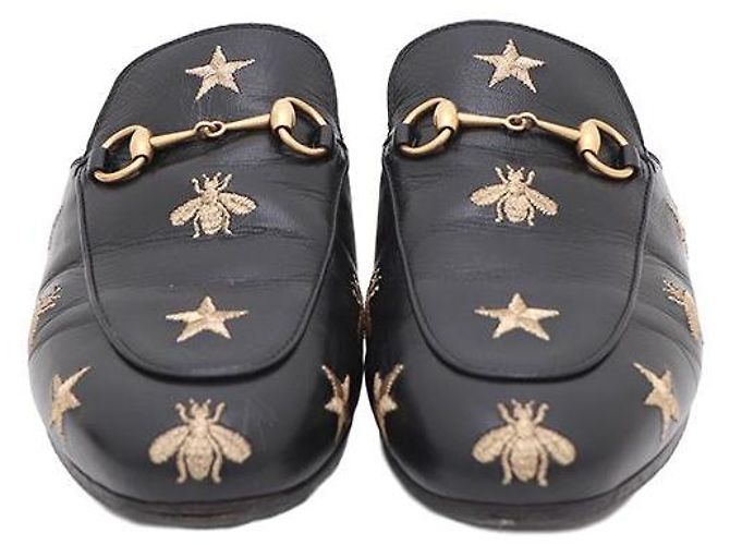 Gucci Mule Loafer da donna Prince Town con ricamo Horsesbit Nero - vista 2