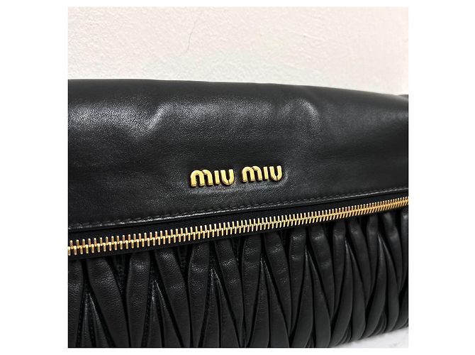 Miu Miu Borsa Pochette a Tracolla Nera Nero - vista 6