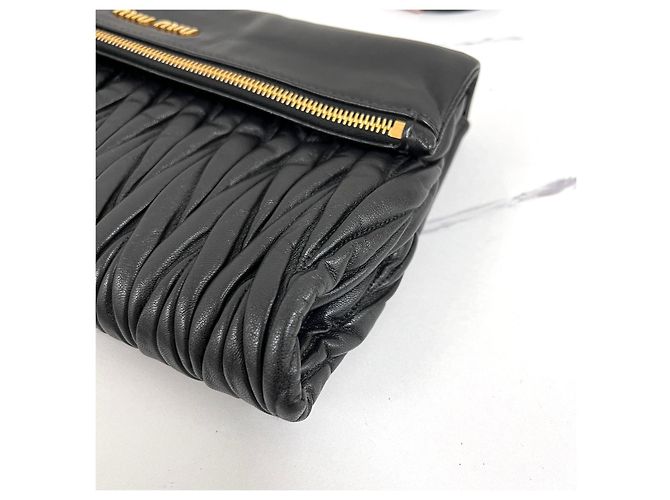 Miu Miu Borsa Pochette a Tracolla Nera Nero - vista 7