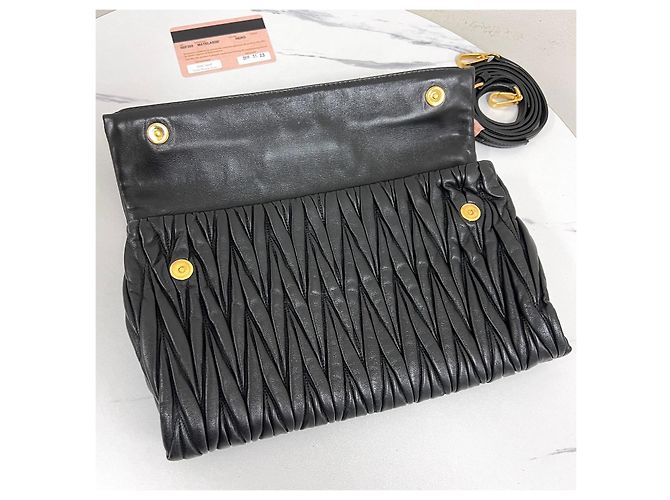 Miu Miu Borsa Pochette a Tracolla Nera Nero - vista 9