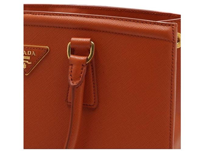 Prada Saco Tote e de Ombro Saffiano Lux Laranja - vista 11