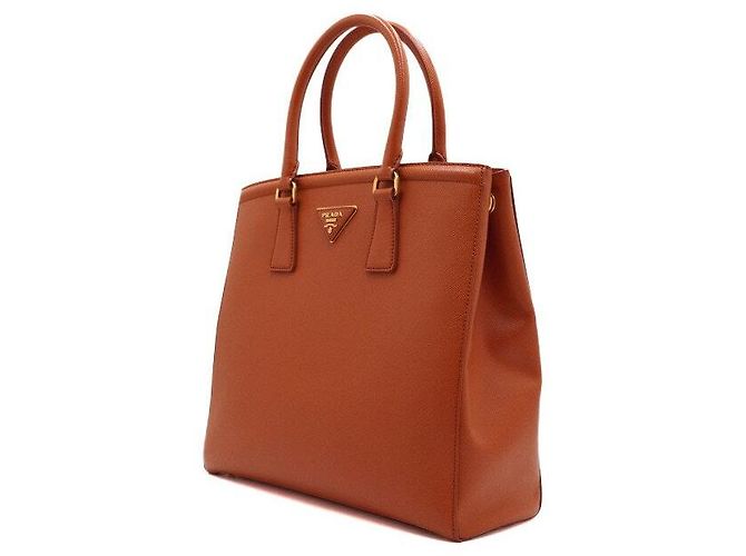 Prada Saco Tote e de Ombro Saffiano Lux Laranja - vista 2