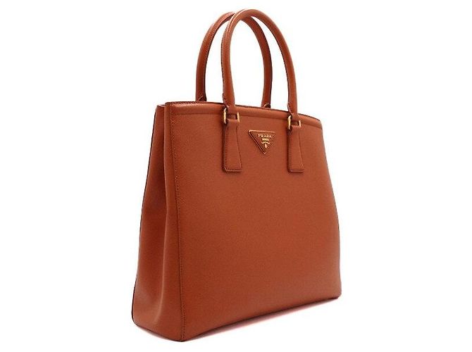 Prada Saco Tote e de Ombro Saffiano Lux Laranja - vista 3