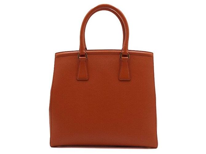 Prada Saco Tote e de Ombro Saffiano Lux Laranja - vista 4