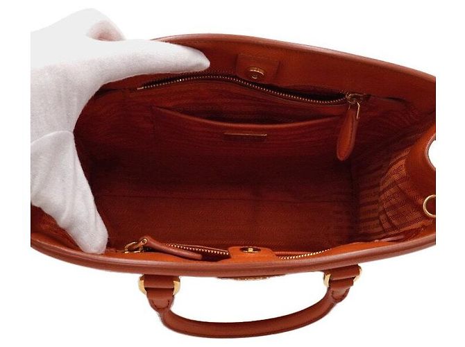 Prada Saco Tote e de Ombro Saffiano Lux Laranja - vista 5