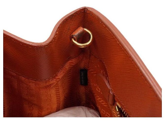 Prada Saco Tote e de Ombro Saffiano Lux Laranja - vista 6