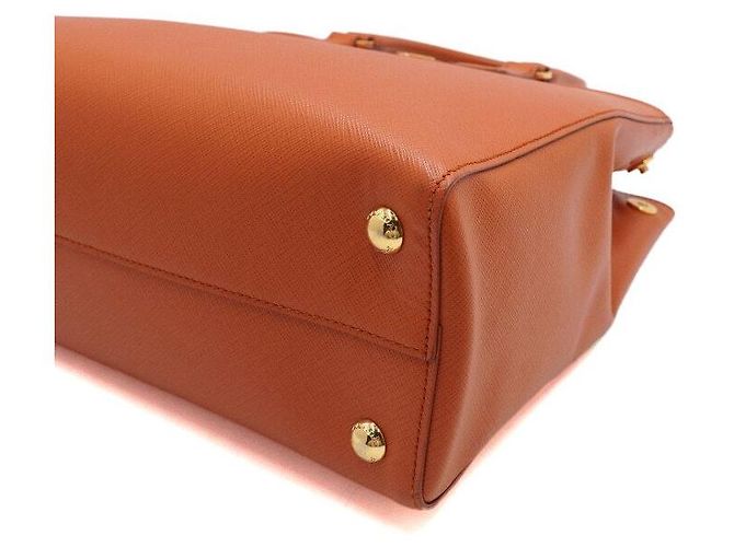 Prada Saco Tote e de Ombro Saffiano Lux Laranja - vista 8