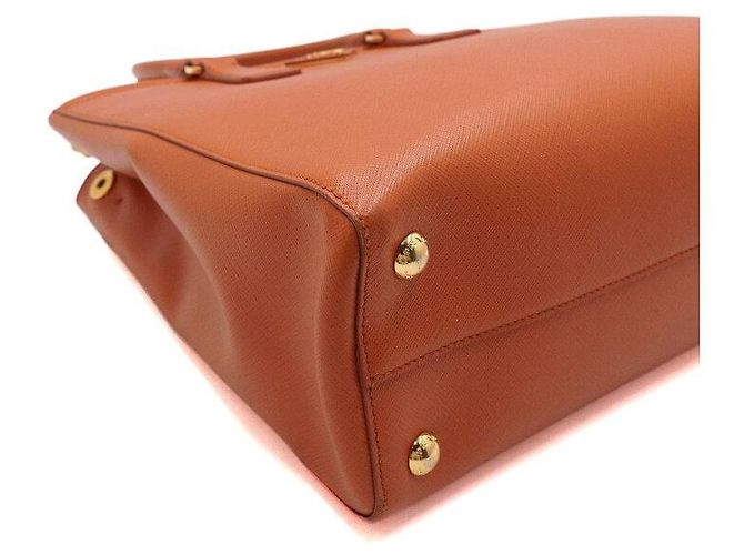 Prada Saco Tote e de Ombro Saffiano Lux Laranja - vista 9