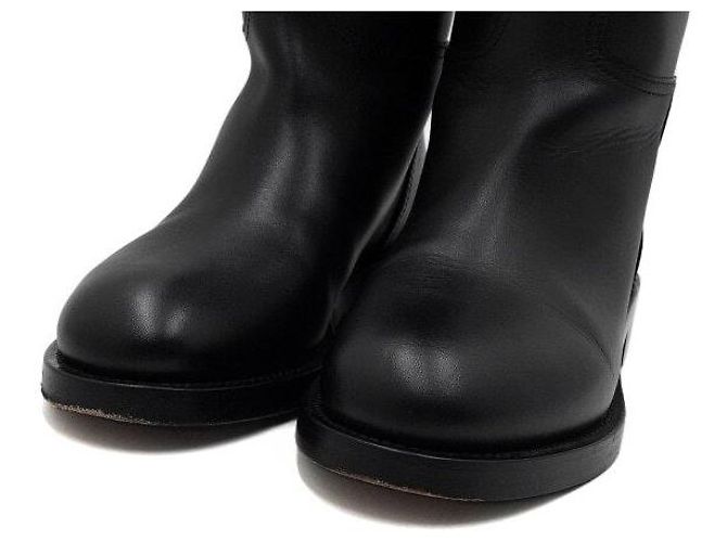 Autre Marque Botas largas de cuero negro con hebilla CD - vista 5