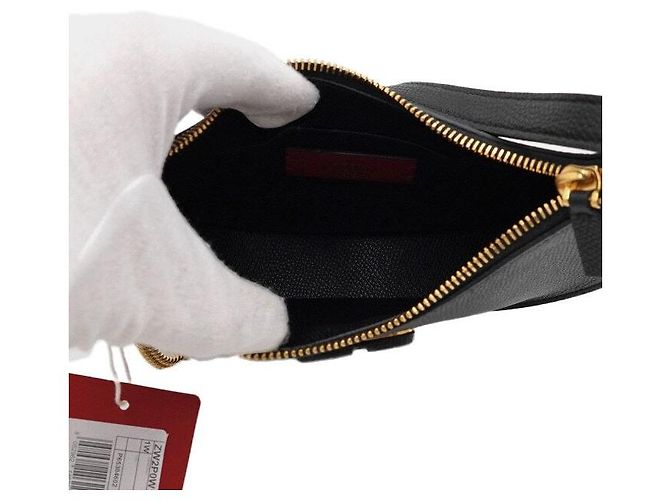 Valentino Borsa Hobo Logo con Catena Dorata Nero - vista 6