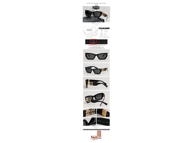 Miu Miu Gafas de sol Cat Eye Bold Black Acetate Big Logo Decoration Negro - vista 4