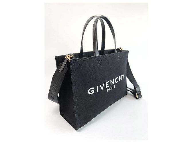 Givenchy Bolso Tote Pequeño de Lona Negro - vista 12