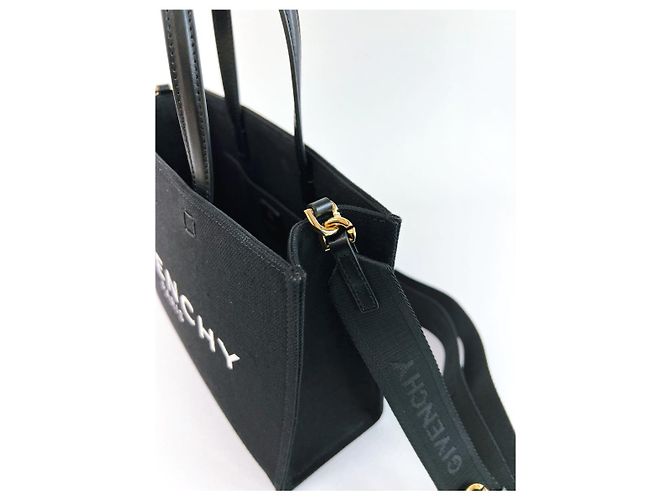 Givenchy Bolso Tote Pequeño de Lona Negro - vista 15
