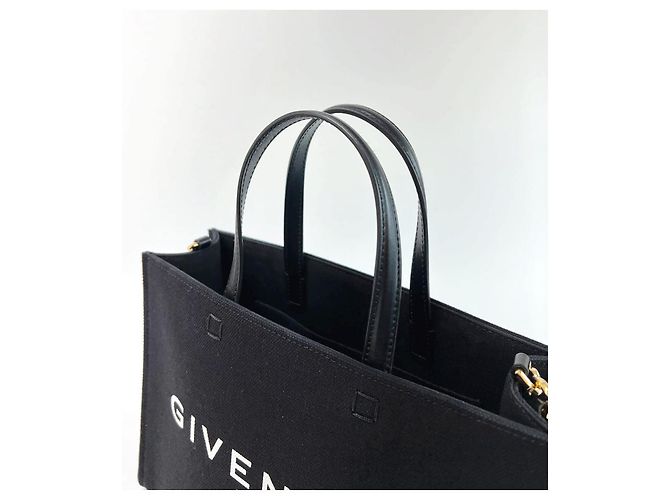 Givenchy Bolso Tote Pequeño de Lona Negro - vista 16