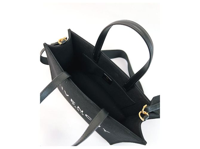 Givenchy Bolso Tote Pequeño de Lona Negro - vista 18
