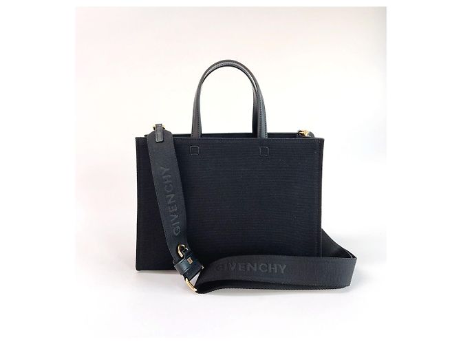 Givenchy Bolso Tote Pequeño de Lona Negro - vista 3