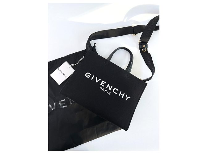 Givenchy Bolso Tote Pequeño de Lona Negro - vista 7