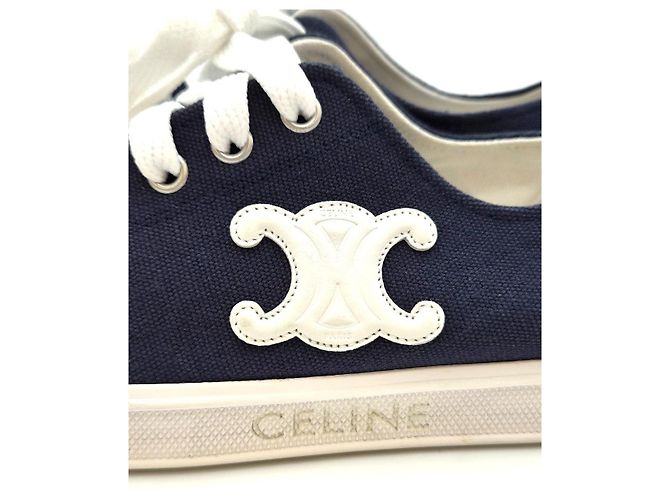 Céline Sneakers Triomphe Jane Navy Blu - vista 11
