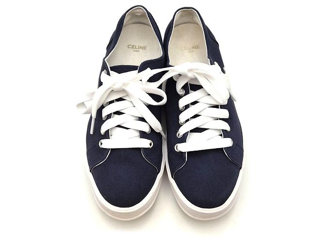 Céline Sneakers Triomphe Jane Navy Blu - vista 4