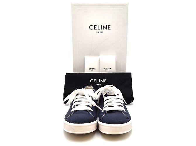 Céline Sneakers Triomphe Jane Navy Blu - vista 5